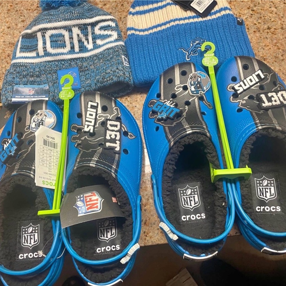 CROCS Blue and Black NFL Themed (CROCS ONLY)